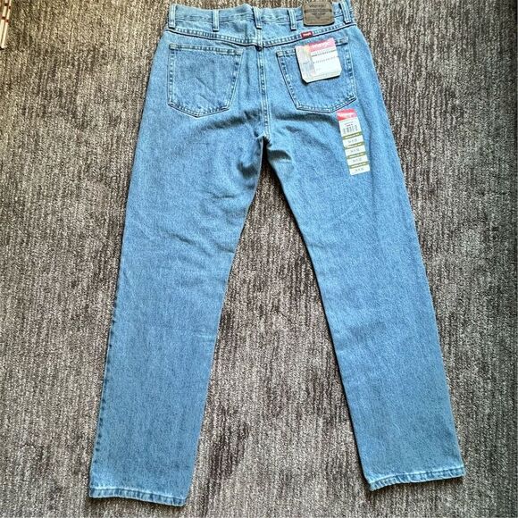 Wrangler Men's Straight Regular Fit Jeans Blue Size 34x32 5-Pocket Normcore - Picture 3 of 11